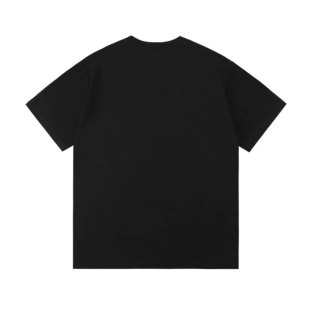 Celine 2026 official website New Arrival Imported machine high-density embroidered small letters logo Men's and women's Same Style short-sleeved T-shirt ·Customized 300 grams of 100% double yarn pure cotton fabric ·Defined dyeing of 32 double-strand threads ·Collar label, hangtag, main mark and three labels complete Color: Black Size: XS S M L
